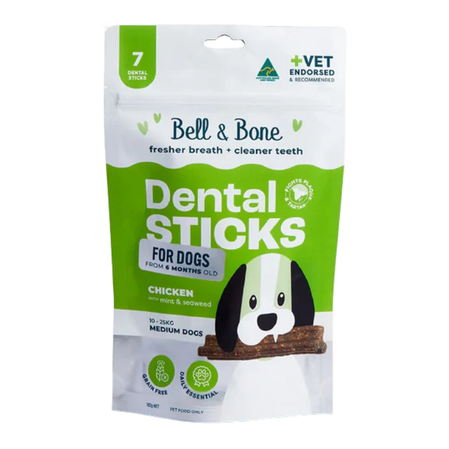 Bell & Bone Dental Stick Medium Dog 7pks
